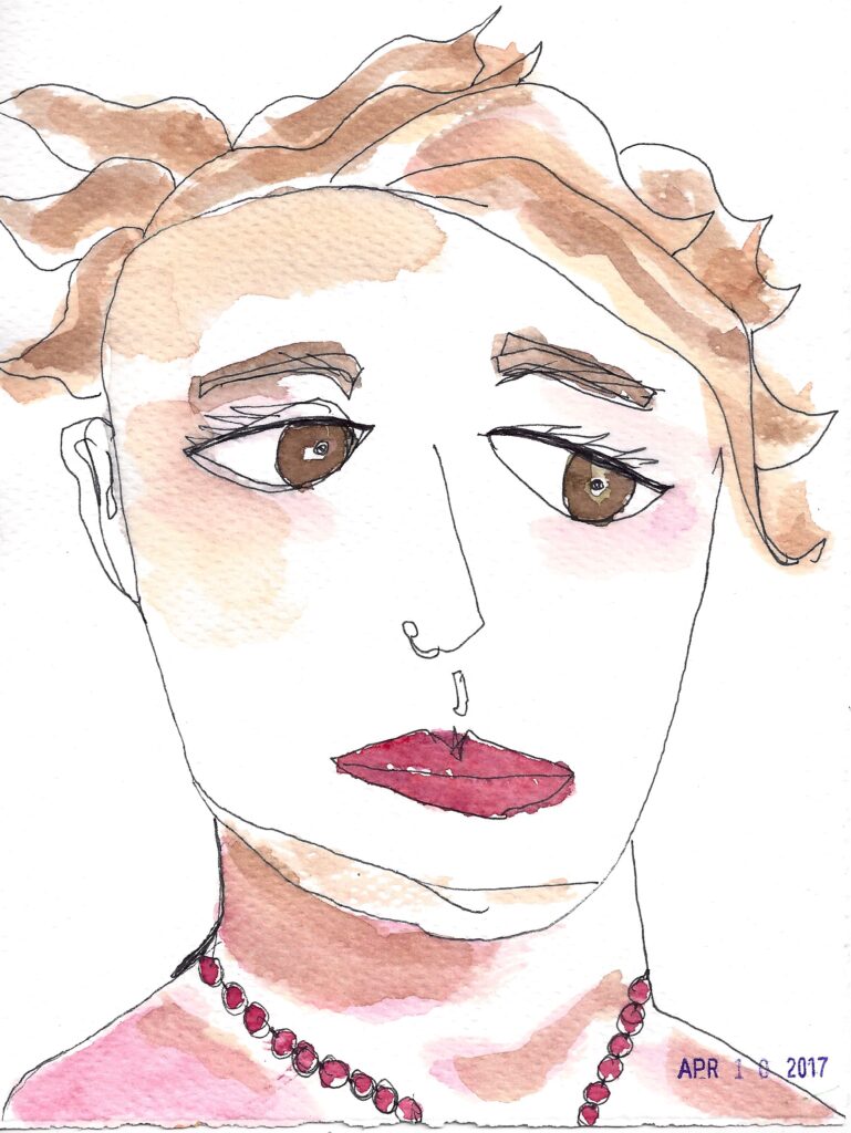 watercolor portrait by Cynthia Morris